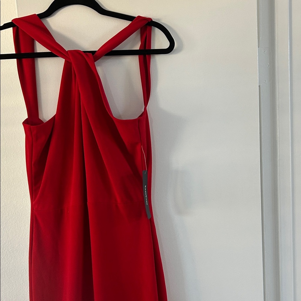 bebe Vibrant Red Backless Dress
